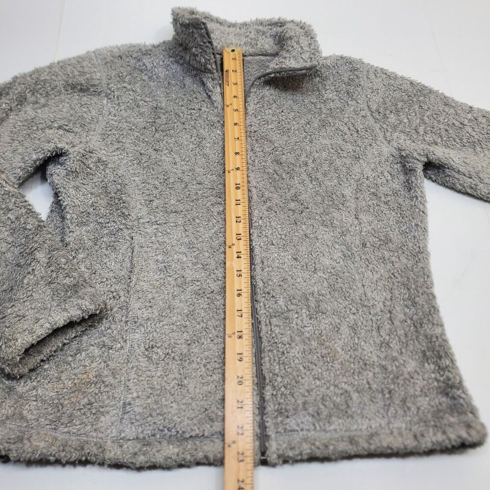 Cabela's Soft Fuzzy Fleece Polartec Jacket Light Gray Womens M Full Zip - Picture 8 of 15